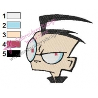 DIB Face Invader Zim Embroidery Design